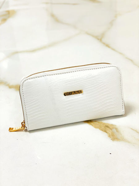 Imagen de Billetera cuero Lenoir Blanco Charol