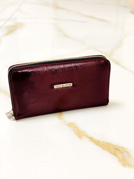 Imagen de Billetera cuero dama Lenoir Bordo Charol