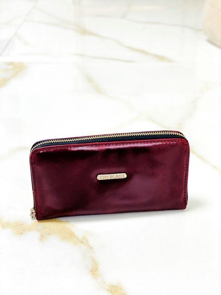 Imagen de Billetera cuero dama Lenoir Bordo Milano