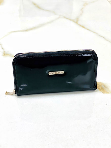 Imagen de Billetera cuero Lenoir Negro Charol