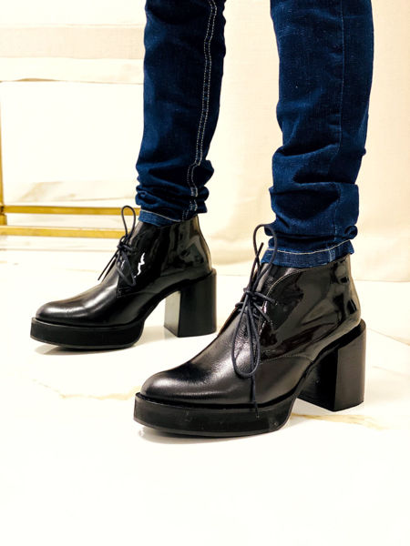 Imagen de Bota London Negro Milano Charol
