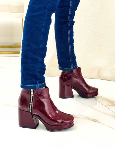 Imagen de Bota Bhaskara Bordo Charol