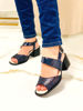 Imagen de Sandalia Venn Azul Charol Milano