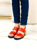 Imagen de Sandalia Lenz Rojo Lagarto Milano