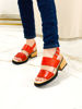 Imagen de Sandalia Lenz Rojo Lagarto Milano
