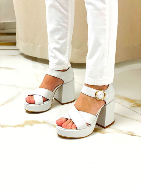 Imagen de Sandalia Thales Blanco Milano