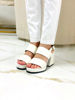 Imagen de Sandalia Toronto Blanco Lagarto Charol