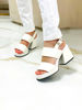 Imagen de Sandalia Toronto Blanco Lagarto Charol