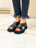 Imagen de Sandalia Depp Negro Milano Lagarto