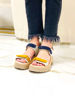 Imagen de Sandalia Streep Porcelana Mostaza y Azul