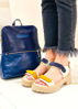 Imagen de Sandalia Streep Porcelana Mostaza y Azul
