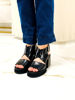 Imagen de Sandalia Aniston Negro Milano Charol