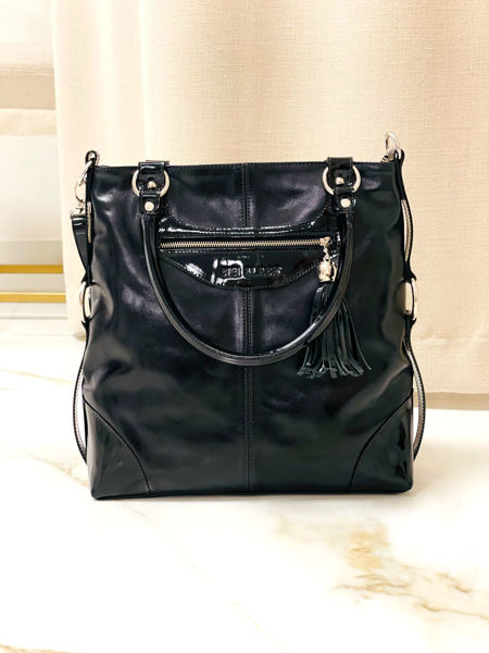 Imagen de Cartera Degas Negro Milano Charol
