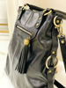 Imagen de Cartera Degas Negro Milano Lagarto