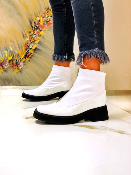 Imagen de Bota Krum Blanco Milano Charol