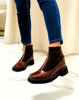 Imagen de Bota Krum Chocolate y Rojo