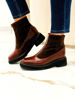 Imagen de Bota Krum Chocolate y Rojo