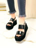 Imagen de Sandalia Keops Negro Lagarto Charol