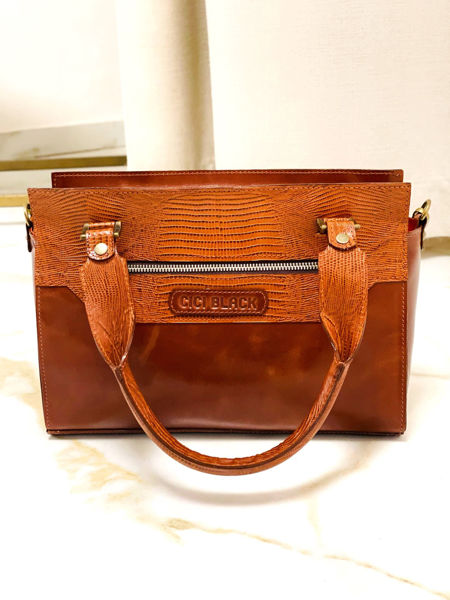 Imagen de Cartera Scarlett Whisky Milano Lagarto