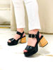 Imagen de Sandalia Watson Negro Lagarto Milano