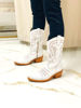Imagen de Bota Texana Walker Blanco Craquelado