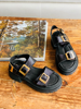 Imagen de Sandalia Amalfi Negro Lagarto