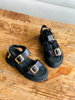 Imagen de Sandalia Amalfi Negro Lagarto