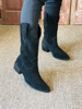 Imagen de Bota Texana Cefalu Negro Nobuck