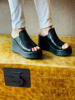 Imagen de Sandalia Brac Negro Lagarto
