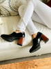 Imagen de Zapato Comte Negro Nobuck Charol