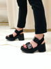 Imagen de Sandalia Brucia Negro Nobuck