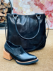 Imagen de Cartera Brit Negro Lagarto