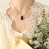 Imagen de Collar Amaranto Plateado