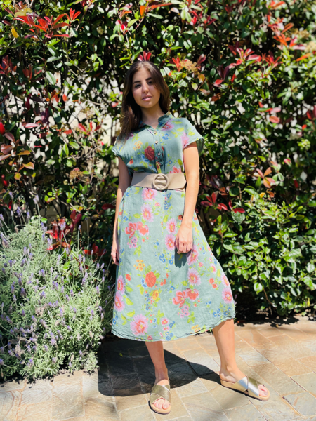 Imagen de Vestido Lombardia Verde Seco