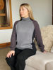 Imagen de Polera Dobby Negro y Gris
