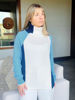 Imagen de Polera Dobby Azul Celeste y Blanco