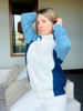 Imagen de Polera Dobby Azul Celeste y Blanco
