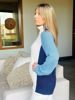 Imagen de Polera Dobby Azul Celeste y Blanco