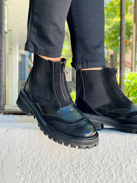 Imagen de Bota Bruselas Negro Nobuck Milano