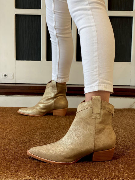 Imagen de Bota Texana Tarly Oro Craquelado