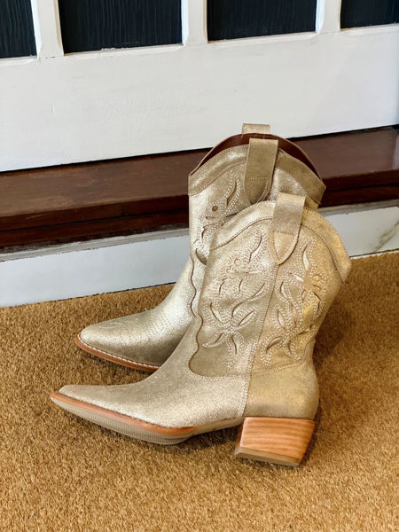 Imagen de Bota Texana Luxemburgo Oro Craquelado