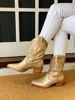 Imagen de Bota Texana Luxemburgo Oro Craquelado