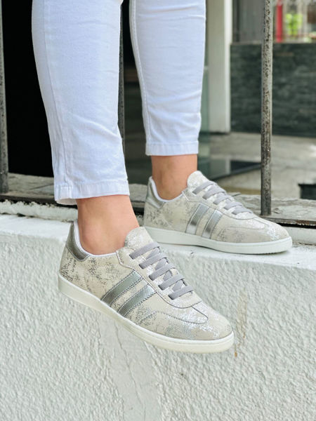 Imagen de Sneaker Harvey Plata Craquelado
