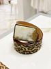 Imagen de Cinto de Cuero Animal Print Guampa Rectangular