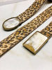 Imagen de Cinto de Cuero Animal Print Guampa Rectangular