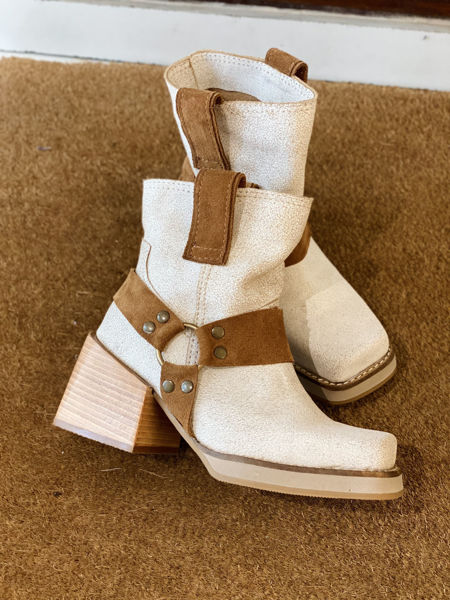 Imagen de Bota Bingham Blanco Craquelado y Whisky