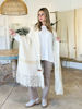 Imagen de Chal Lana Merino Crudo con camel