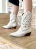 Imagen de Bota Texana Luxemburgo Blanco Craquelado