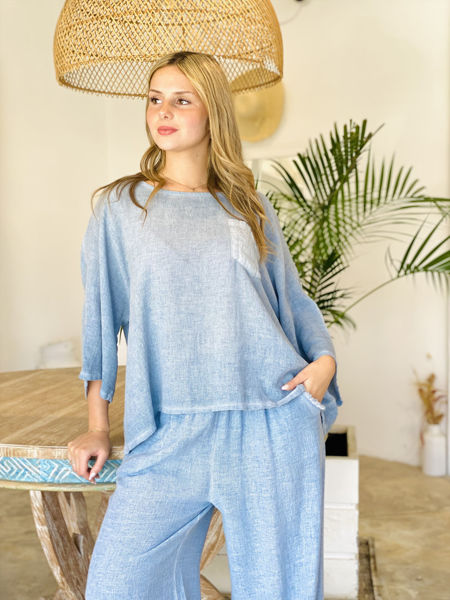 Imagen de Blusa Vermezzo Celeste Piedra