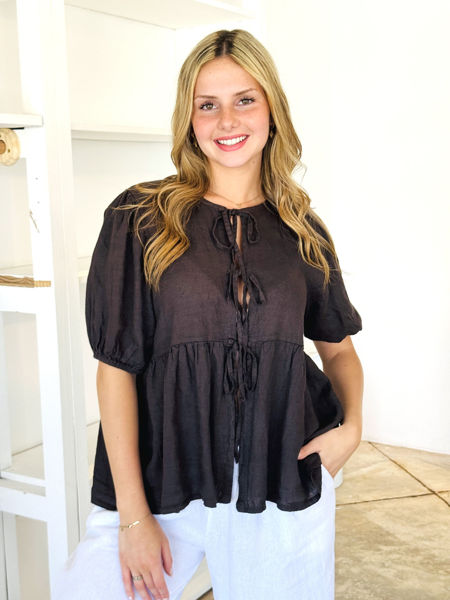 Imagen de Camisa Filippa Chocolate